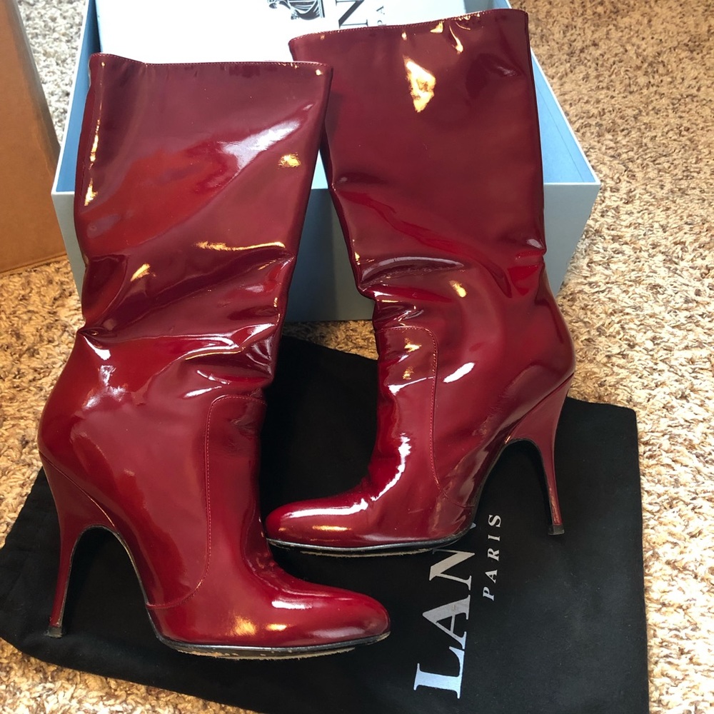 ♥️ Lanvin patent leather boots